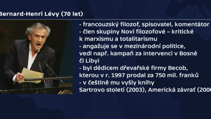 Francouzský filozof Bernard-Henri Lévy