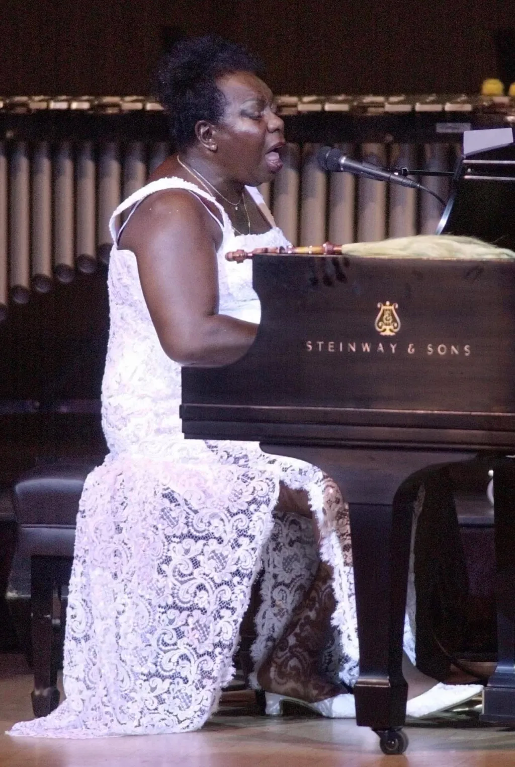 Už samo vystoupení na prknech Carnegie Hall se považuje za dostatečnou odměnu, na níž se dá stavět další mezinárodní kariéra a umělecká prestiž. Na fotografii zpívá a hraje Nina Simone během JVC Jazz Festivalu v roce 2001