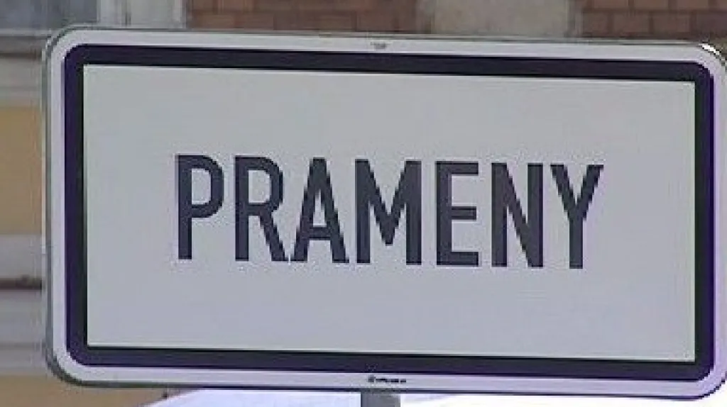 Informační tabule obce Prameny