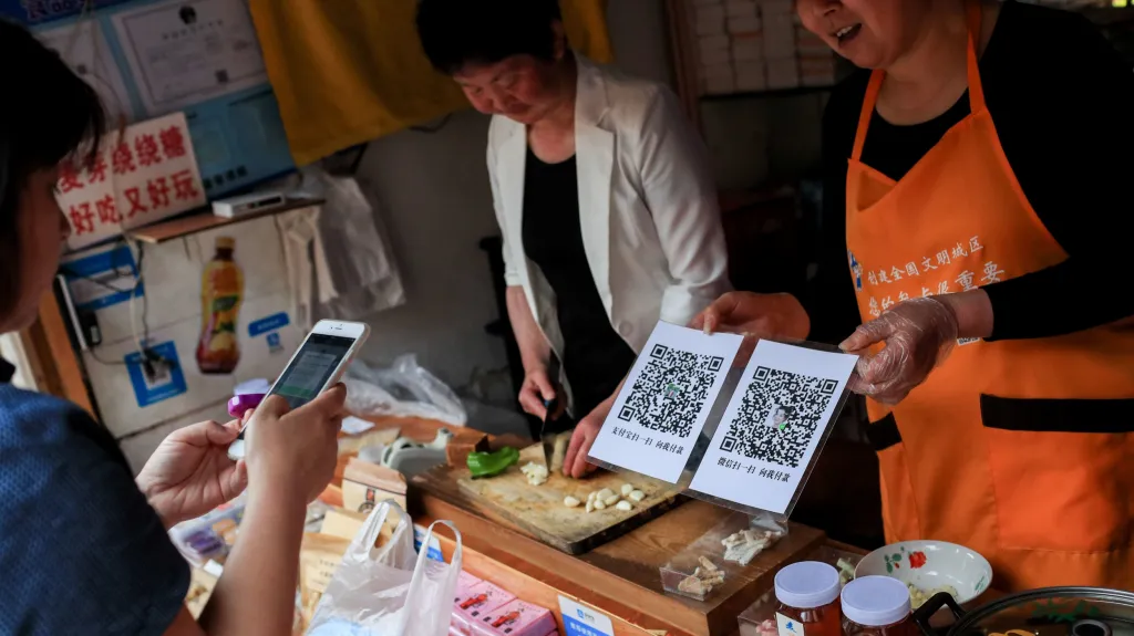 Platba mobilem v Číně