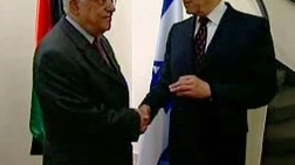 Mahmúd Abbás a Ehud Olmert