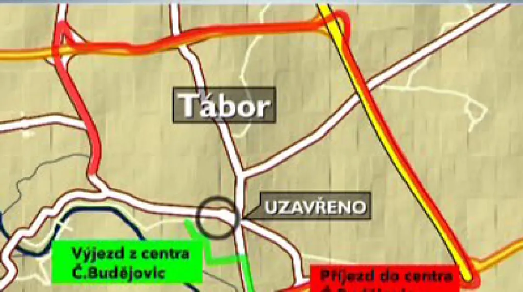 Uzavírka v Táboře