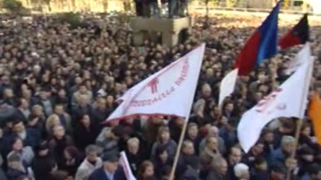 Demonstrace v Tbilisi