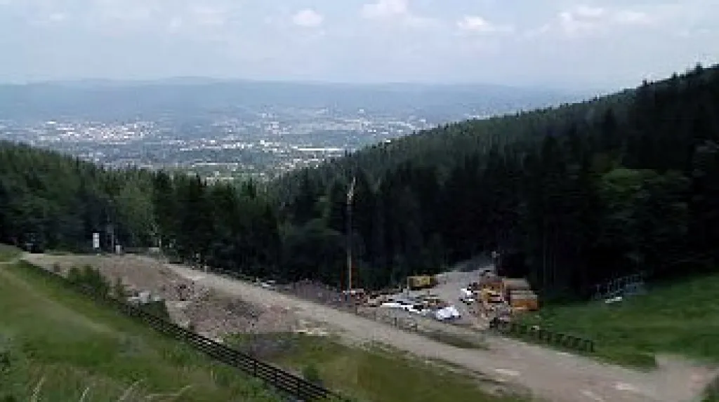 Budování libereckého lyžařského areálu