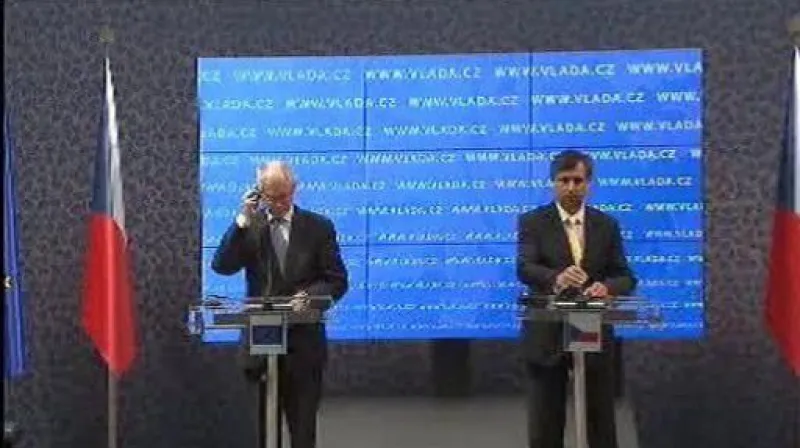 TK po jednání prezidenta EU Van Rompuye a premiéra ČR Fischera