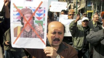 Protesty proti Muammaru Kaddáfímu v Egyptě