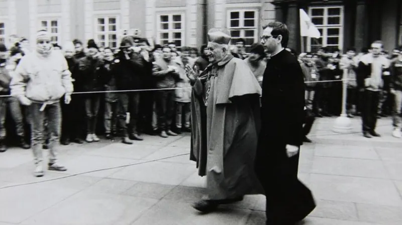 Kardinál Tomášek s Gejzou Šidlovským