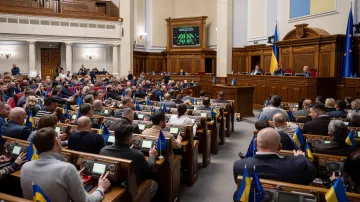 Zasedání ukrajinského parlamentu