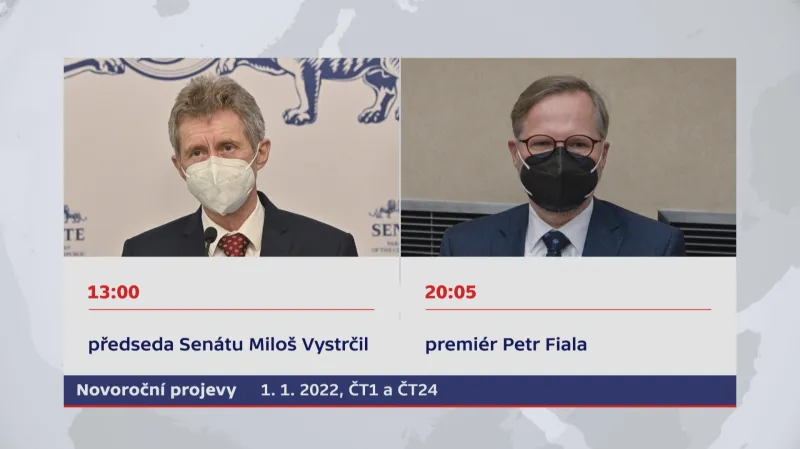 Novoroční projevy Miloše Vystrčila a Petra Fialy