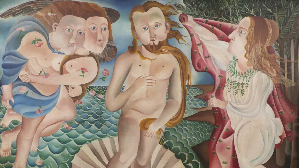 Eva Švankmajerová, Zrození Venouše (Emancipační cyklus), 1968 (z výstavy Běda obrazu, DOX)