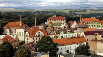 Západní část Pražského předměstí s bývalými sklady a balírnami chmele