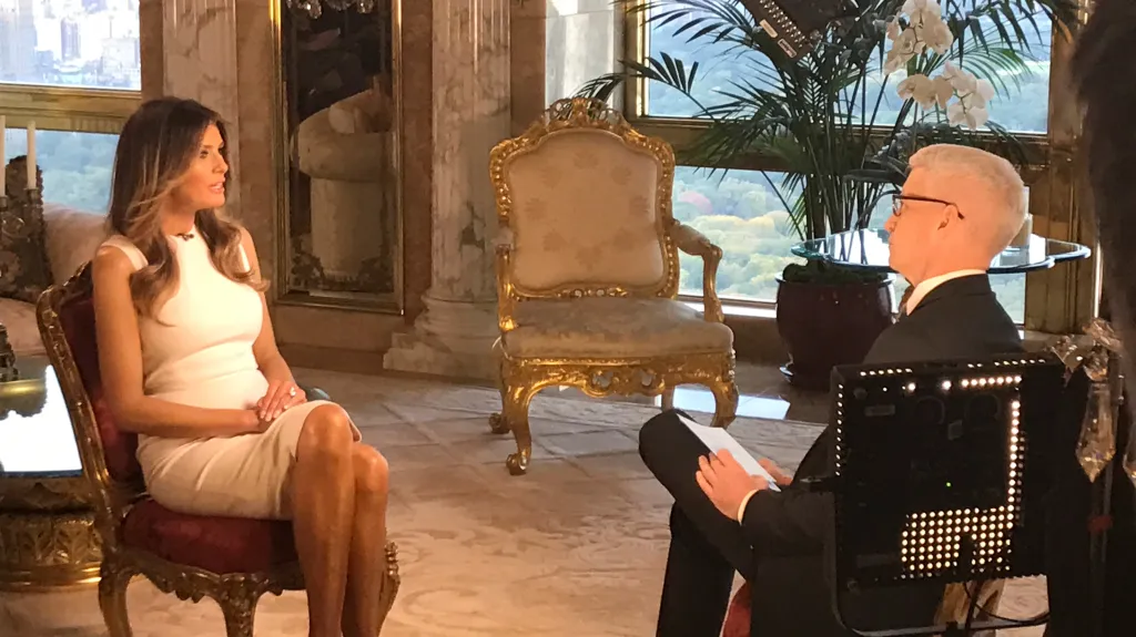 Melania Trumpová při rozhovoru pro CNN