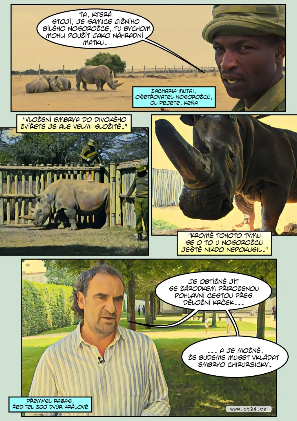 Češi zachraňují nosorožce