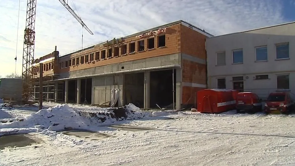 Rozestavěný dispečink libereckých hasičů