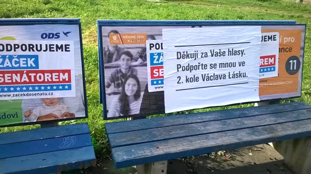 Přelepený plakát Stanislava Štecha