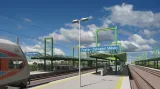 Vizualizace nové železniční stanice Praha – Zahradní Město