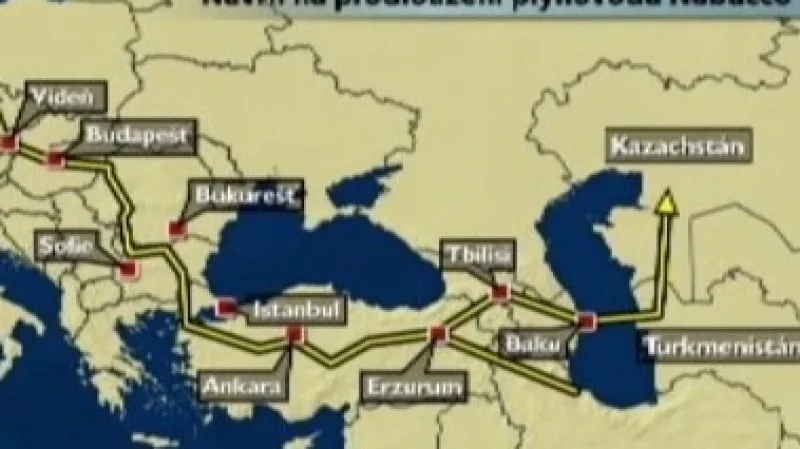 Návrh na prodloužení plynovodu Nabucco