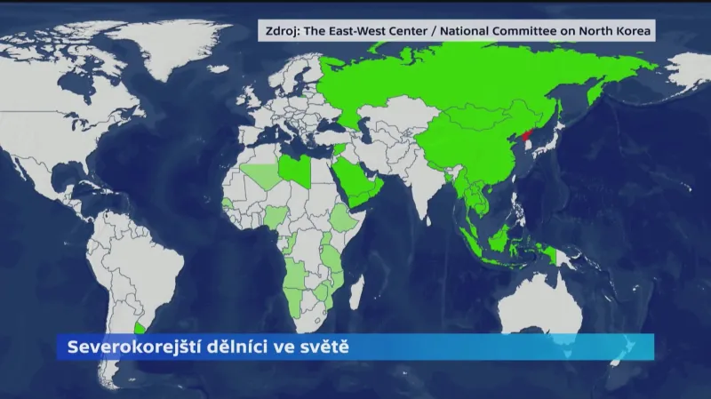 Kde všude po světě pracují dělníci z KLDR