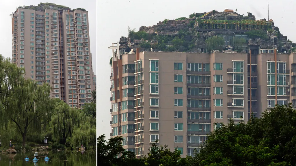 Vilu na střeše pekingského paneláku čeká demolice