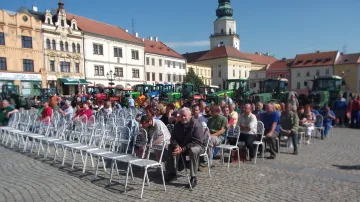 Setkání zemědělců na Velkém náměstí v Kroměříži