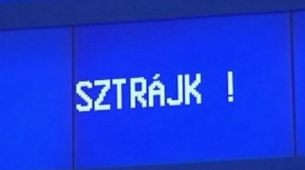 Stávka maďarských železničářů