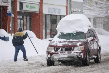 New York je pod sněhem. Za bílou nadílku může jezerní efekt