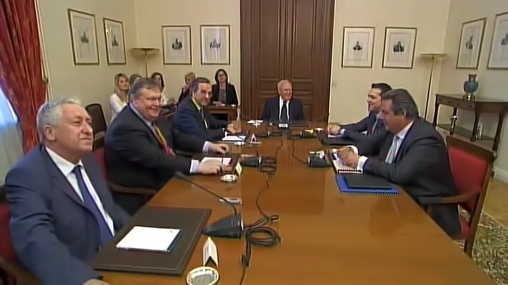 Jednání o koaliční vládě u řeckého prezidenta