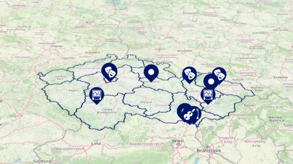 Mapa událostí v české kultuře
