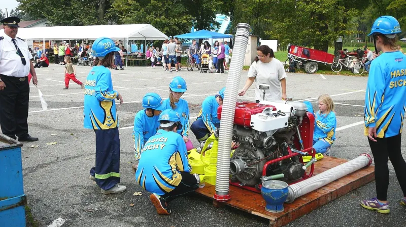 Hasičská soutěž v obci Suchý na Boskovicku