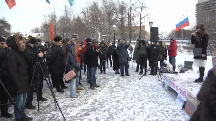 Demonstrace odpůrců Putina