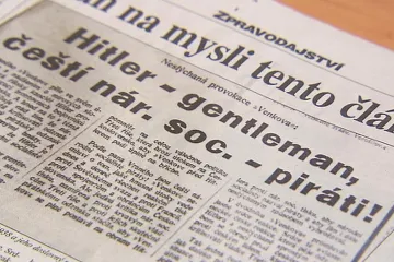 „Hitler je gentleman“ byl vlevo dole. Ne v Peroutkově Přítomnosti, ale v Rudém právu