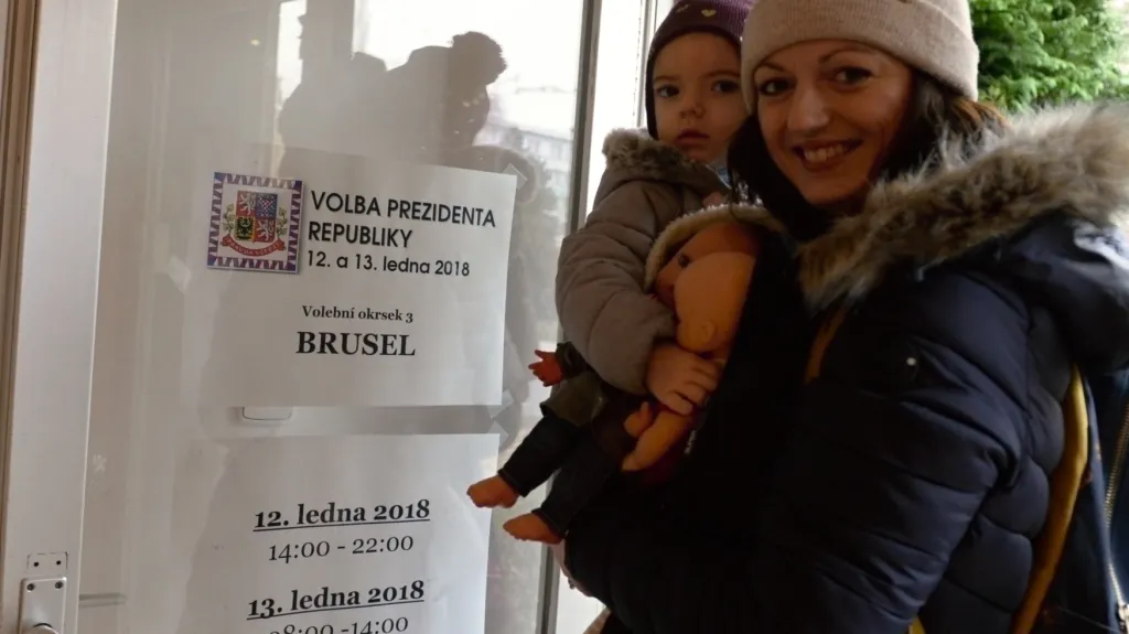 Volební místnost v prostorách Českého centra v Bruselu