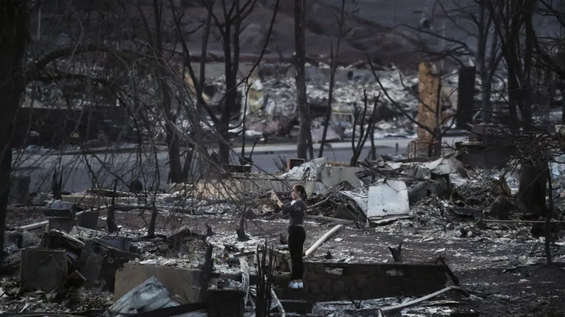 Následky požárů v kalifornském městě Santa Rosa