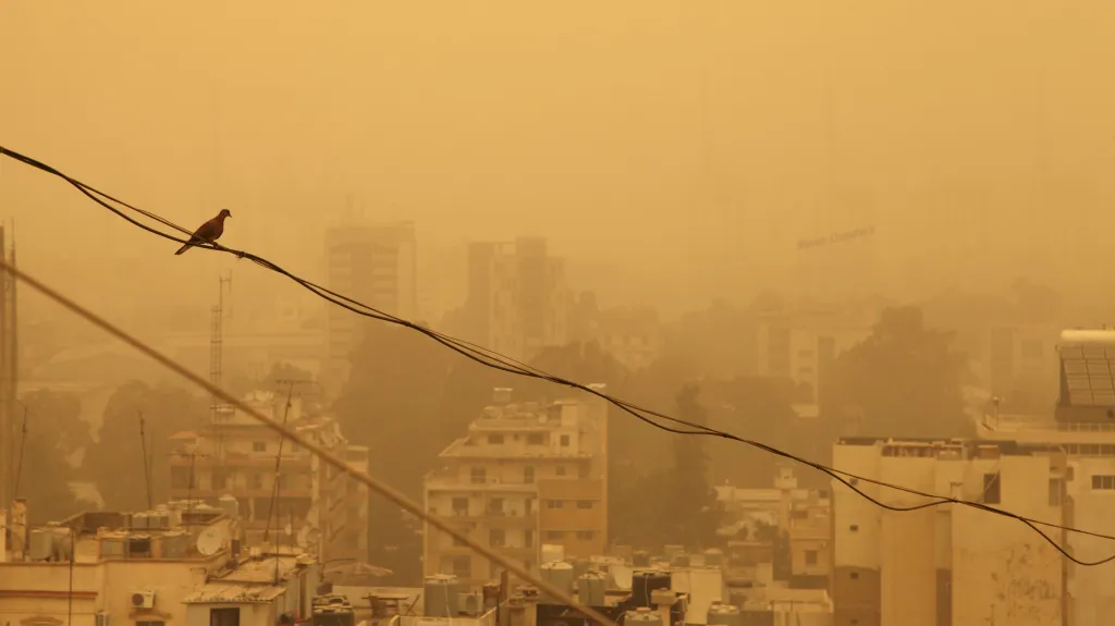 Písečná bouře v Bejrútu