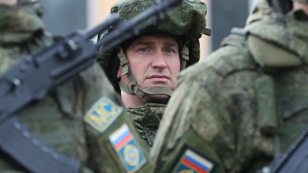 Ruští vojáci na misi ODKB v Kazachstánu