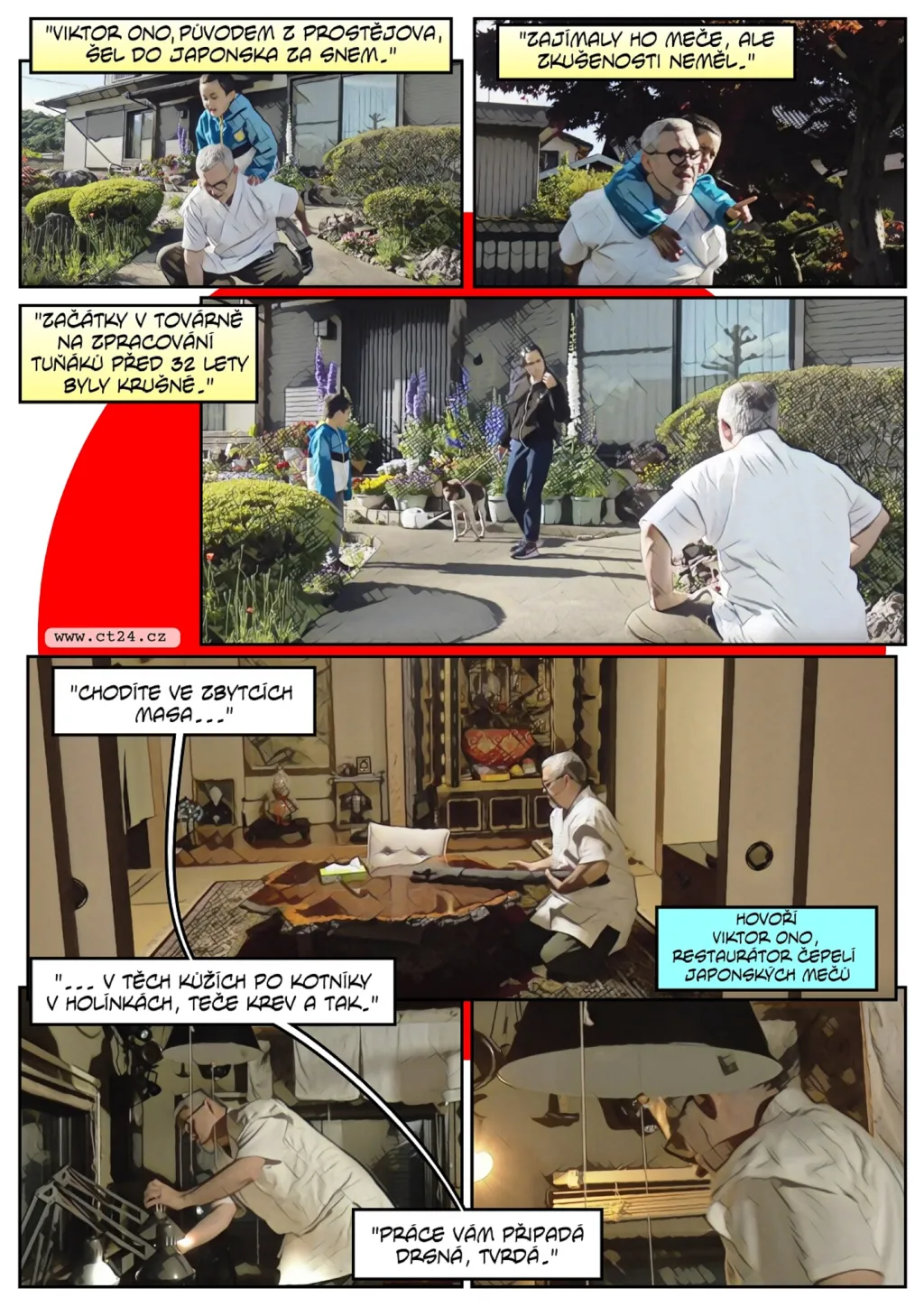 Český restaurátor samurajských mečů