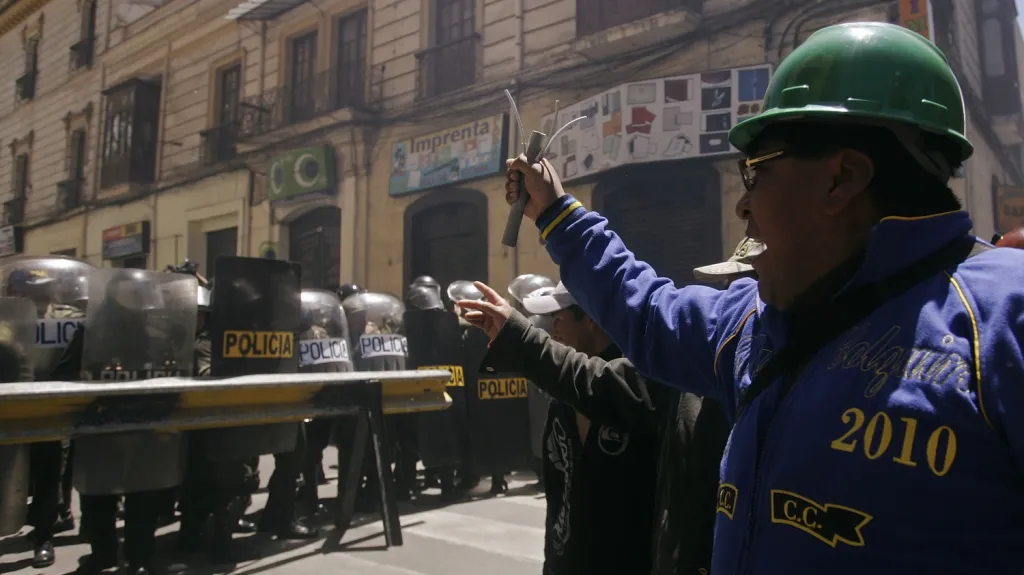 Protesty proti bolivijskému prezidentovi