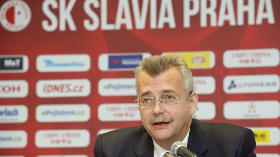 Jaroslav Tvrdík coby předseda představenstva SK Slavia Praha