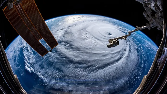 Hurikán Florence z Mezinárodní vesmírné stanice