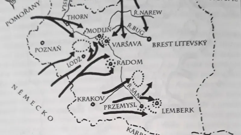 Stav fronty 13. září 1939