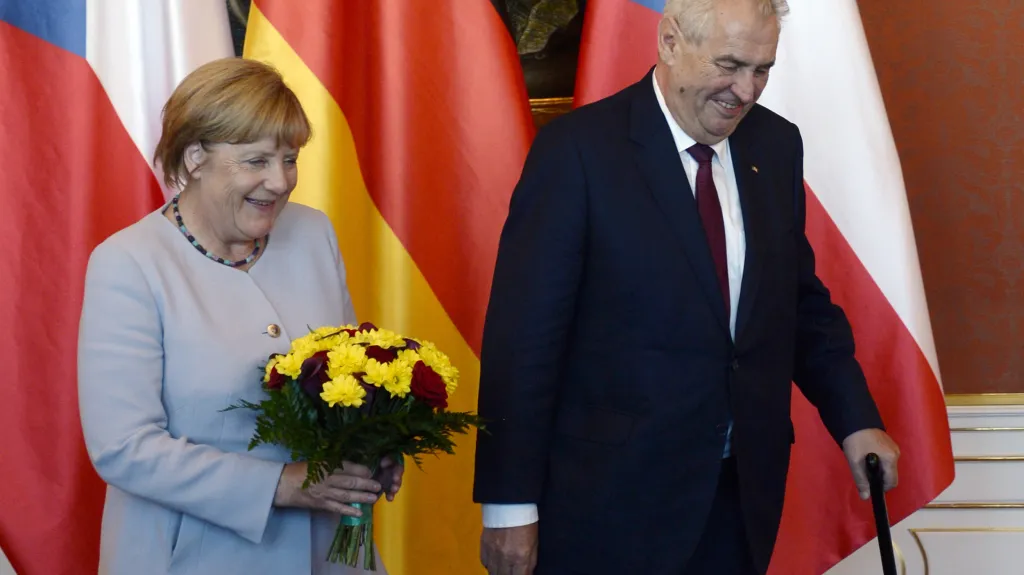 Angela Merkelová a Miloš Zeman (srpen 2016)