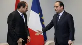 Francois Hollande a Abdal Fattáh Sísí