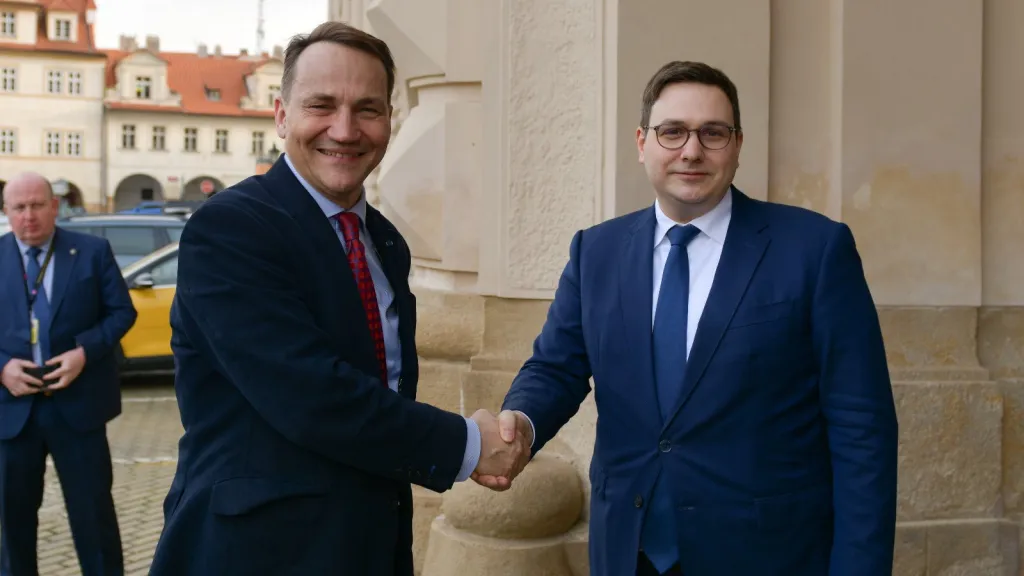 Jan Lipavský a Radoslaw Sikorski v Praze
