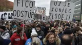 Protest proti slovenské vládě v Bratislavě