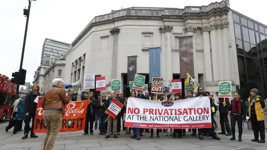 Zaměstnanci Národní galerie v Londýně stávkují