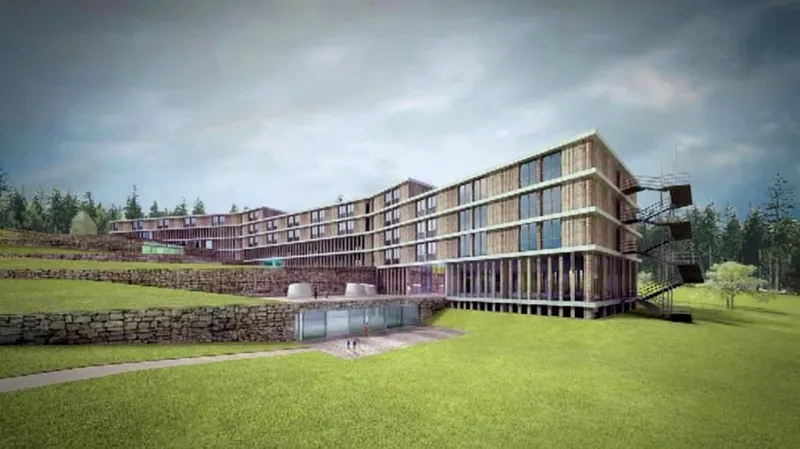 Vizualizace lázeňského komplexu v Prachaticích