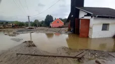 Následky povodní v Široké Nivě na Bruntálsku