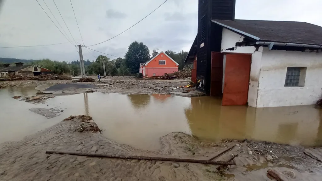 Ilustrační foto, následky povodní na Bruntálsku