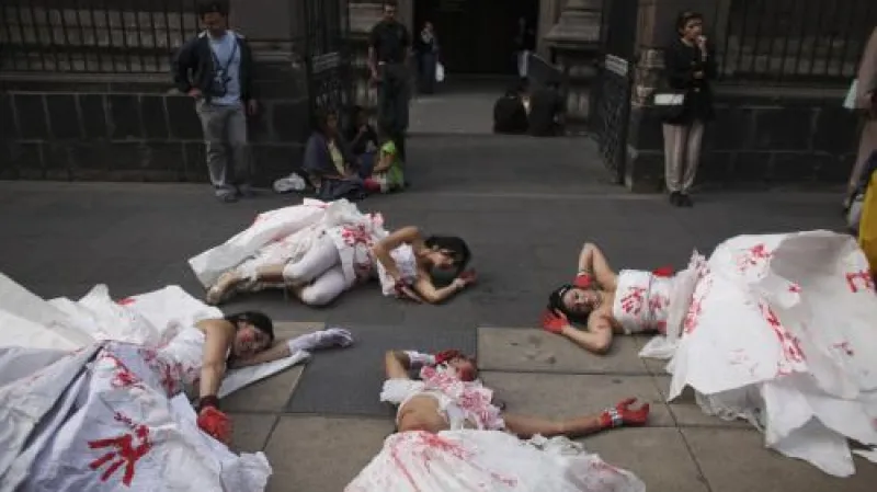 Protest proti násilí v Mexiku