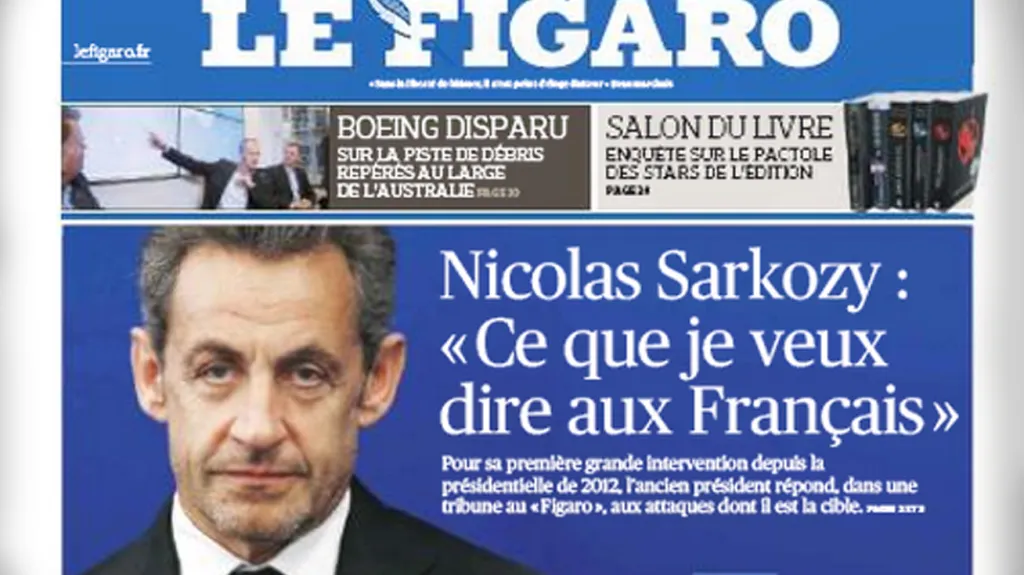 Nicolas Sarkozy v deníku Le Figaro